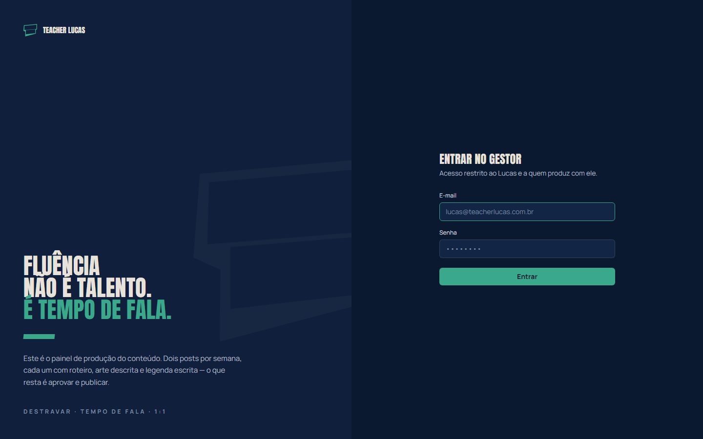 Site de Teacher Lucas
