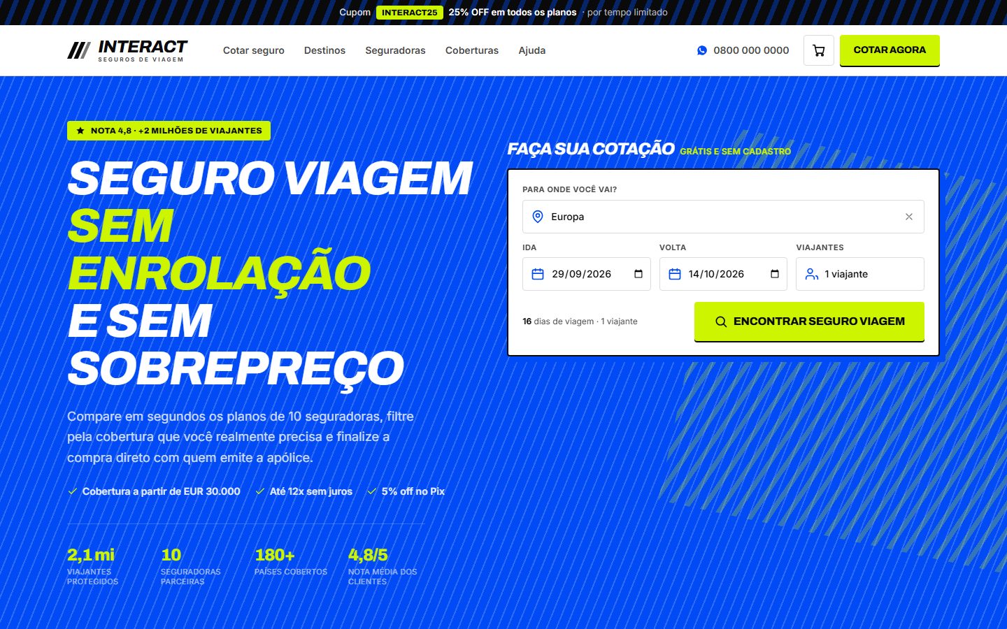 Site de Interact Seguros